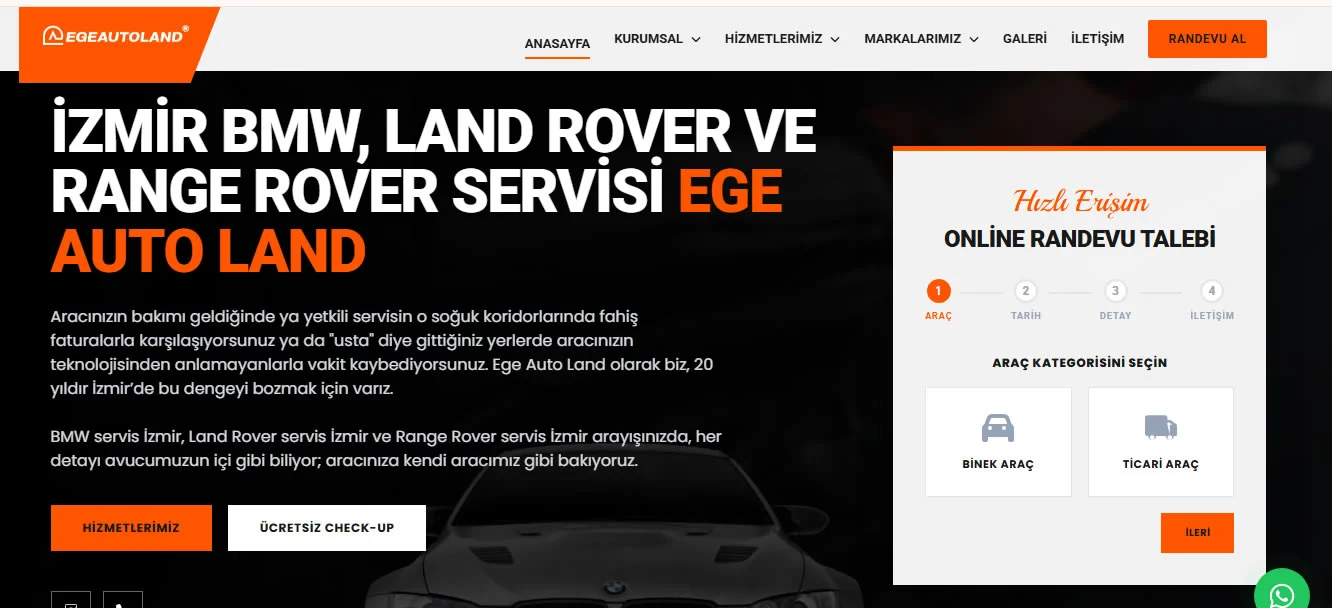Ege Autoland Online Randevu Sistemi Modülü